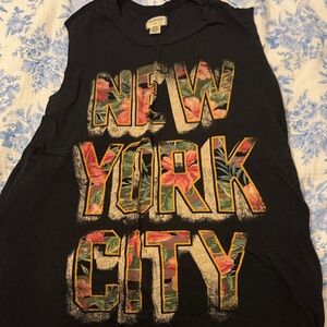 Denim & Supply Ralph Lauren Black and floral NYC Tee